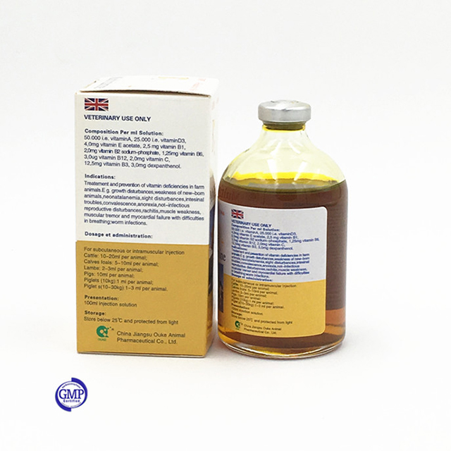 Multivitamin B injection 100ml for fowl/GMP pharmaceutical manufacturer nutrition enhancers