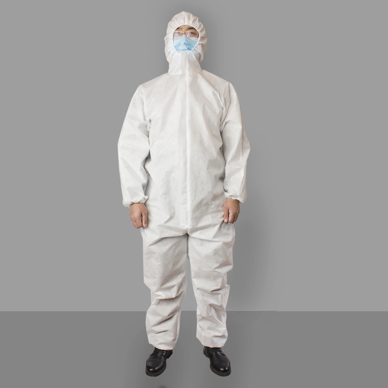 Disposable Hospital Medical Coverall Nonwoven SMS Protection Suit Full Body Biological Protective Chemical Safety Isolation Gown 