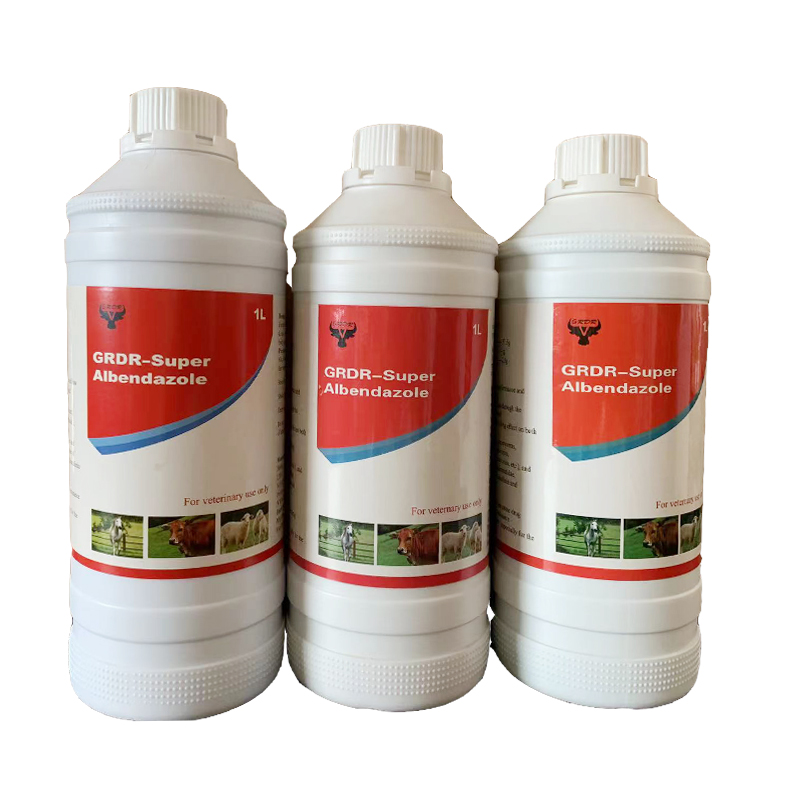 China GMP Supply Albendazole Oral Suspension 10% Veterinary Medicine Drug for Horses Cattle Sheep Goats Livestock and Poultry Use