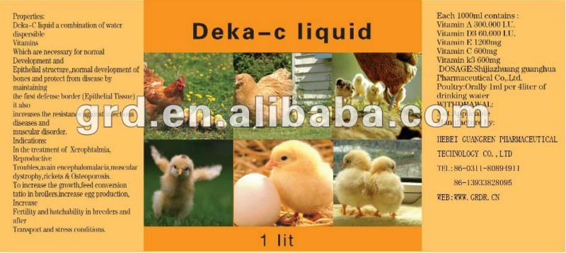 poultry vitamin A C E D K liquid