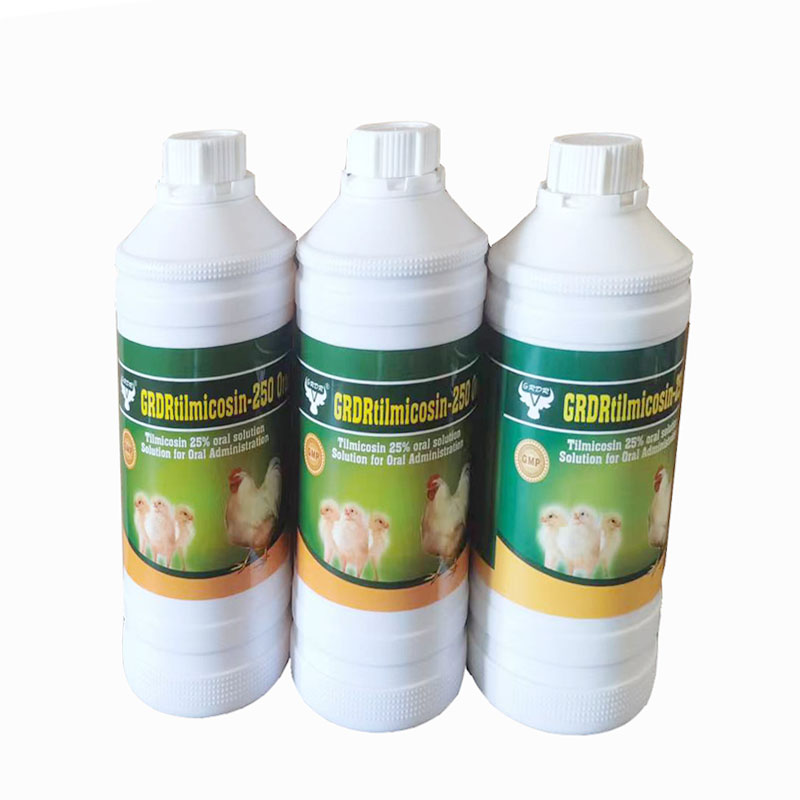 Hot sale, GMP, Tilmicosin phosphate 25% oral solution/liquid for veterinary medicine/poultry/cattle/animal